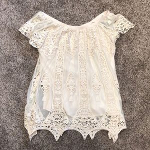 lace off the shoulder top